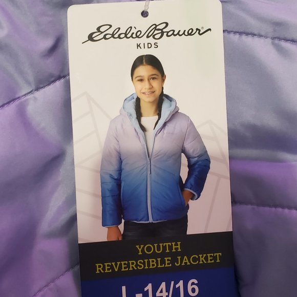 Eddie Bauer Youth Reversible Jacket Size 14/16 - Picture 4 of 6